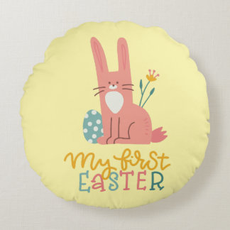 My First Easter Round Cushion