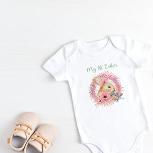 My First Easter Watercolor Easter Bunny Bodysuit