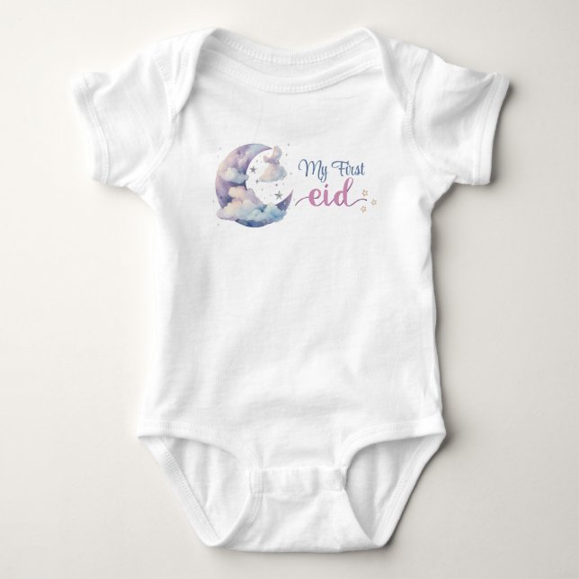 ⭐ My First Eid Baby Romper – Cute & Comfortable Is Bodysuit (Front)