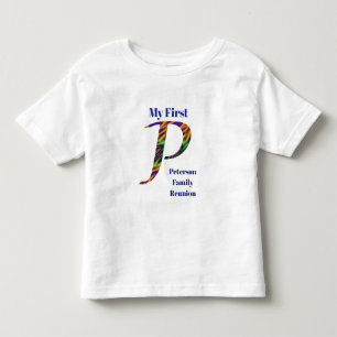 My First Family Reunion Keepsake Letter P Monogram Toddler T-Shirt