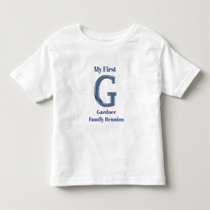 My First Family Reunion Last Name Letter G Initial Toddler T-Shirt