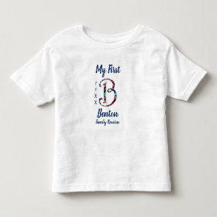 My First Family Reunion Letter B Tie-Dye Monogram Toddler T-Shirt
