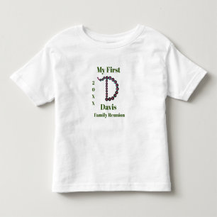 My First Family Reunion Sequin Letter D Monogram Toddler T-Shirt