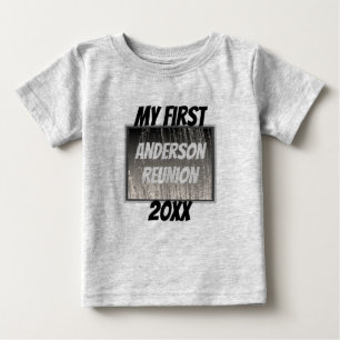 My First Family Reunion Silver Stripes Event Baby T-Shirt