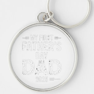 My First Father's Day As A Dad 2025 Key Ring
