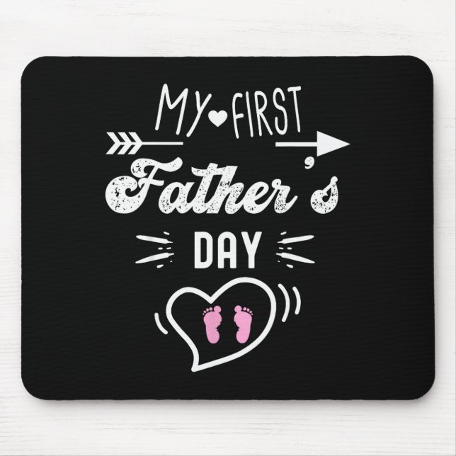 My First Father's Day First Time Daddy New Dad Mat Mouse Mat (Front)