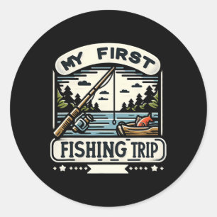 My First Fishing Trip Classic Round Sticker