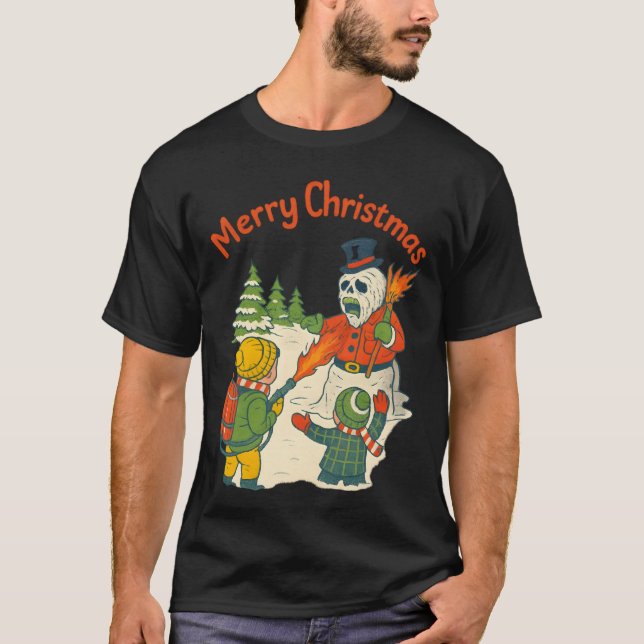My First Flamethrower T-Shirt | Retro Christmas (Front)
