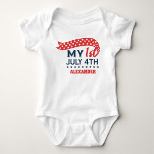 My First Fourth of July Personalised Baby Bodysuit