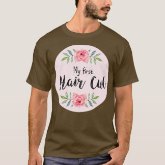 My First Hair Cut Hands Milestone Memorial Design T-Shirt