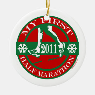 My First Half Marathon - 2011 Ceramic Tree Decoration