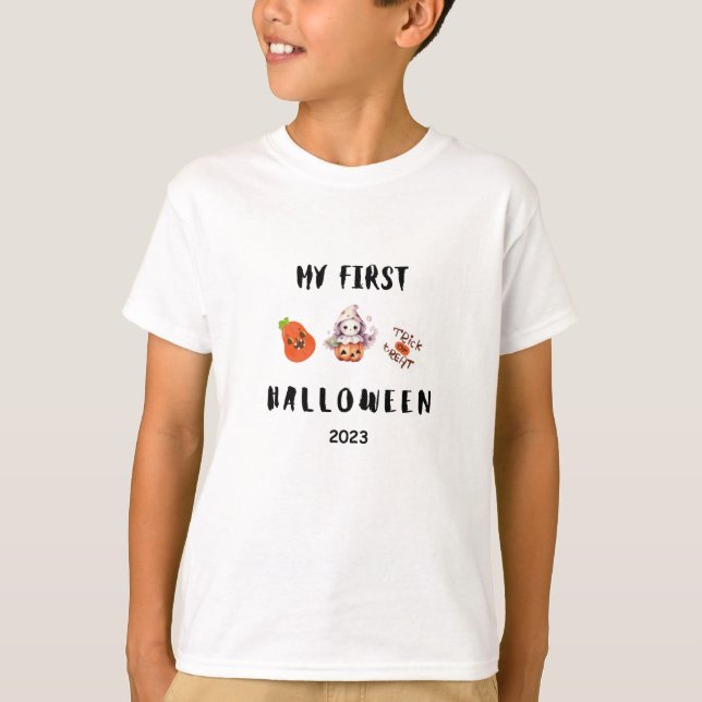 My First Halloween 2023 Baby Kids Toddlers  T-Shirt (Front)