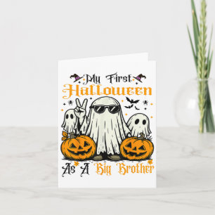 My First Halloween As A Big Brother Ghost Pumpkin  Card