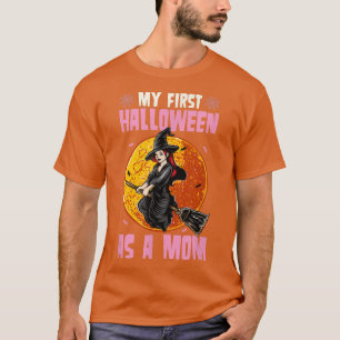 My First Halloween As A Mom Witch Pregnancy Announ T-Shirt