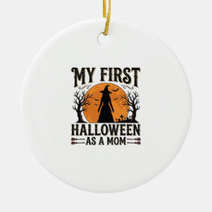 My First Halloween as a Mum Vintage Halloween Desi Ceramic Tree Decoration