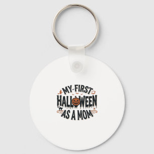 My First Halloween as a Mum Vintage Halloween Desi Key Ring