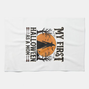 My First Halloween as a Mum Vintage Halloween Desi Tea Towel