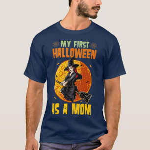 My First Halloween As A Mum Witch Pregnancy Announ T-Shirt