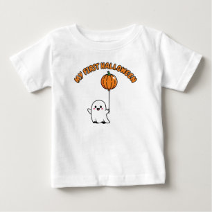 My First Halloween Baby Bodysuit - Cute Ghost 