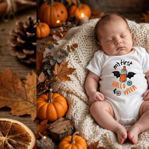 My First Halloween Baby Bodysuit Cute Spooky MilK
