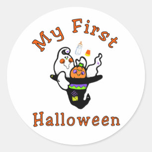 My First Halloween Classic Round Sticker