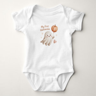 My First Halloween Cute Ghost Halloween Baby Bodysuit
