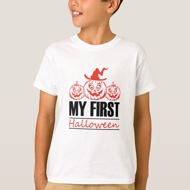 My First Halloween-halloween-ghost-horror-funny T-Shirt (Front)