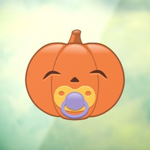 My First Halloween Pacifier Pumpkin Window Cling