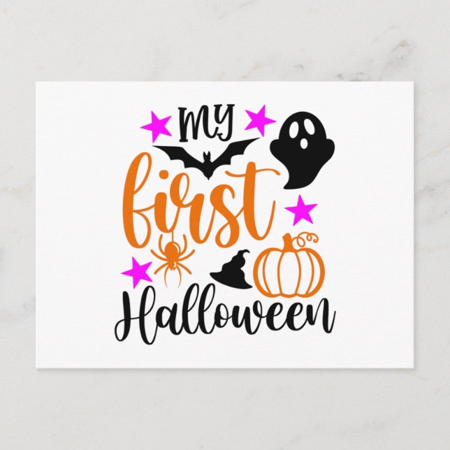 My First Halloween Postcard (Front)
