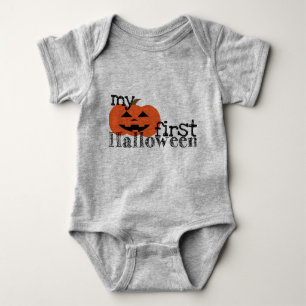 My First Halloween Pumpkin Romper Baby Bodysuit