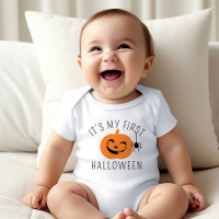 My First Halloween Pumpkin Spider Baby Boy