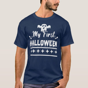 My First Halloween scary ghost and bats Funny Hall T-Shirt