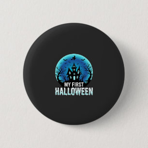 My First Halloween Spooky Haunted House Design_1 6 Cm Round Badge