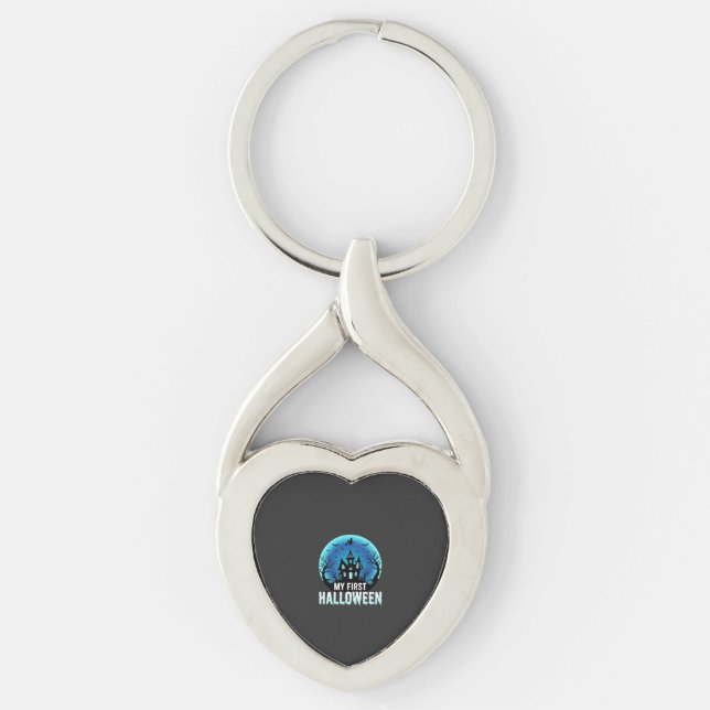 My First Halloween Spooky Haunted House Design_1 Key Ring (Front)