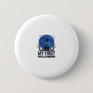 My First Halloween Vintage Engraving Kids Design_1 6 Cm Round Badge