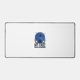 My First Halloween Vintage Engraving Kids Design_1 Desk Mat
