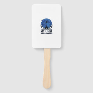 My First Halloween Vintage Engraving Kids Design_1 Hand Fan