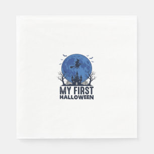 My First Halloween Vintage Engraving Kids Design_1 Napkin