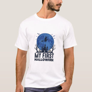 My First Halloween Vintage Engraving Kids Design_1 T-Shirt