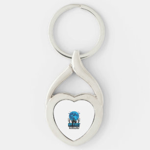My First Halloween Vintage Haunted Castle Baby Shi Key Ring