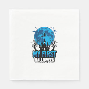 My First Halloween Vintage Haunted Castle Baby Shi Napkin