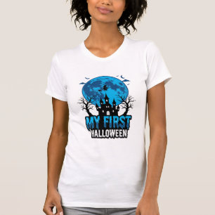 My First Halloween Vintage Haunted Castle Baby Shi T-Shirt