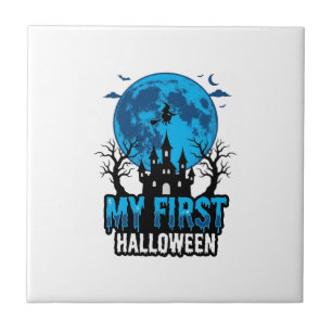 My First Halloween Vintage Haunted Castle Baby Shi Tile
