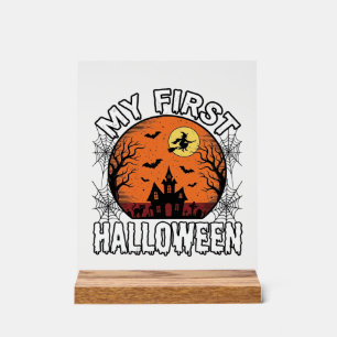 My First Halloween Vintage Toddler Shirt Design_1 Acrylic Sign