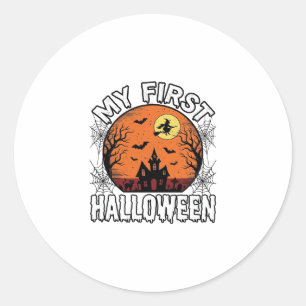 My First Halloween Vintage Toddler Shirt Design_1 Classic Round Sticker