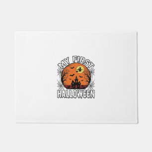 My First Halloween Vintage Toddler Shirt Design_1 Doormat