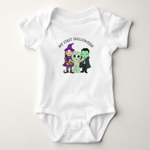 My First Halloween Witch, Mummy and Vampire Baby Bodysuit