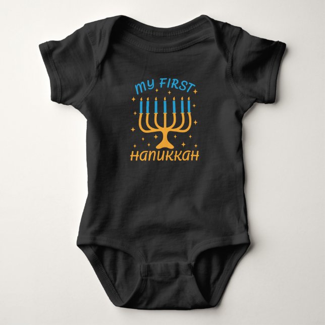 My First Hanukkah Baby Bodysuit (Front)
