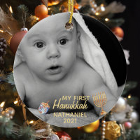 My First Hanukkah Menorah Photo Template