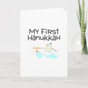 My First Hanukkah (Snowman) Holiday Card